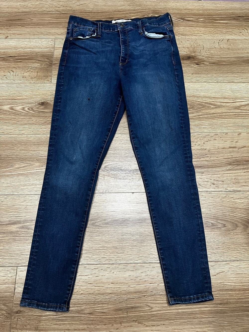 Gap Mens Jeans Size 14-32 Blue True Skinny Super High Rise Denim (A97)